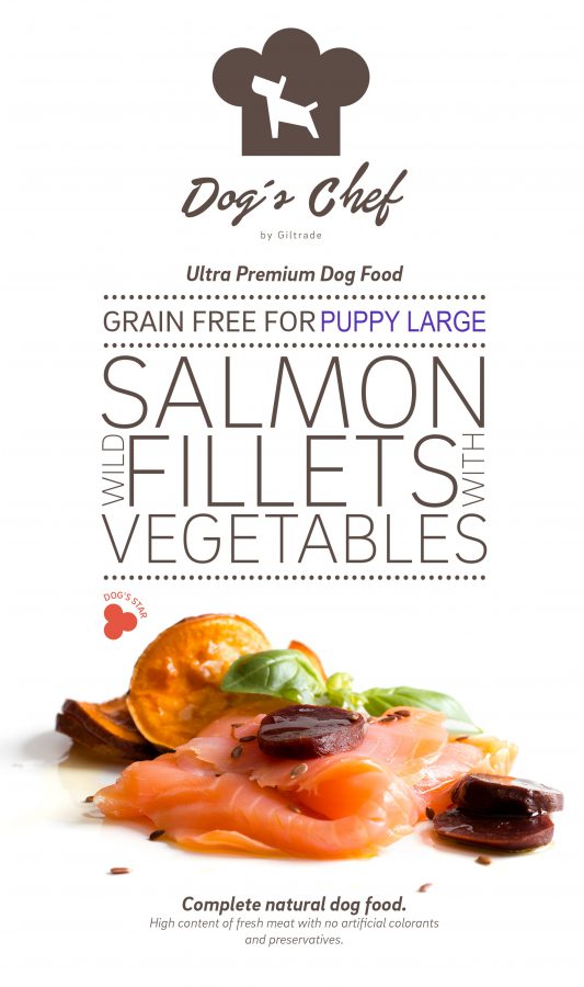 Wild Salmon fillets with Vegetables for LARGE BREED PUPPIES