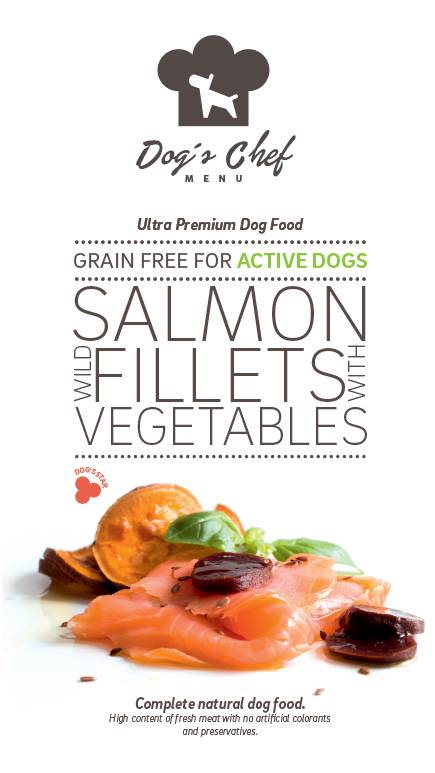 Wild Salmon fillets with Vegetables for ACTIVE DOGS